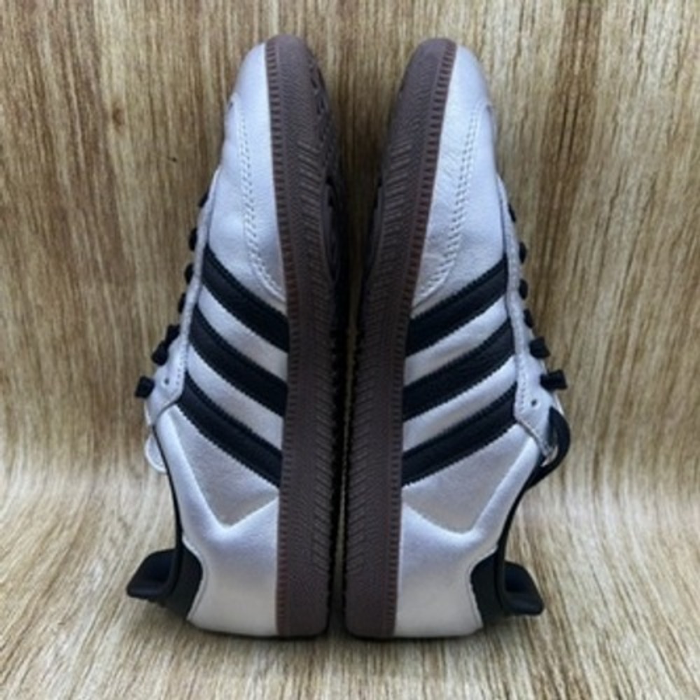 Adidas Samba OG Women's Size 8 Silver Metallic Black Athletic Shoes Sneakers - Picture 7 of 10